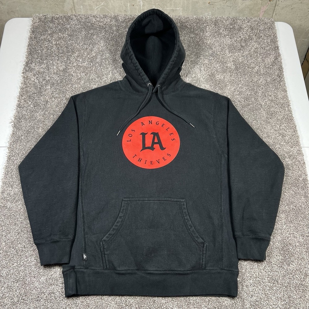 Rare 100 THIEVES Los Angeles Heavyweight Black Hoodie Adult XL Videogame Gaming